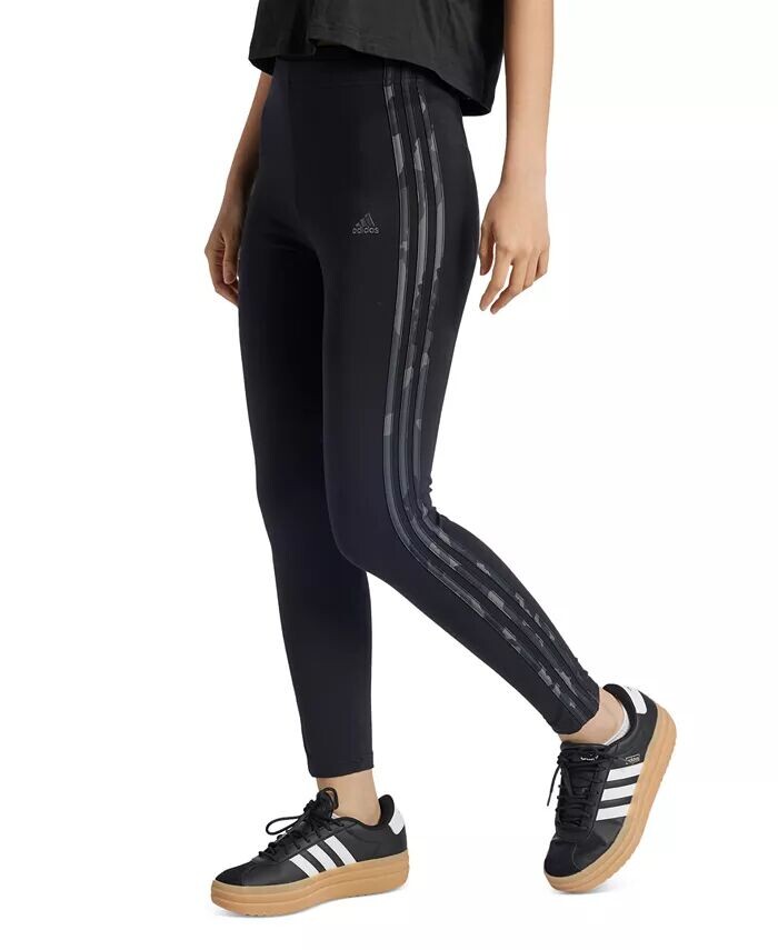 

Женские леггинсы Camo с тремя полосками adidas, черный