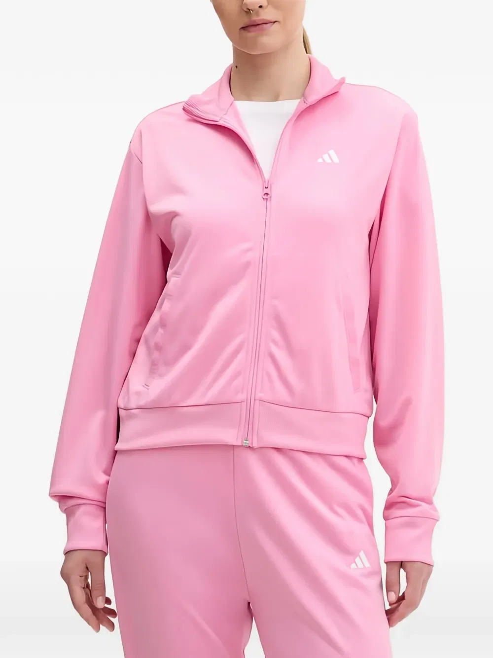 Спортивный костюм с логотипом Zip Adidas, розовый — фото 2