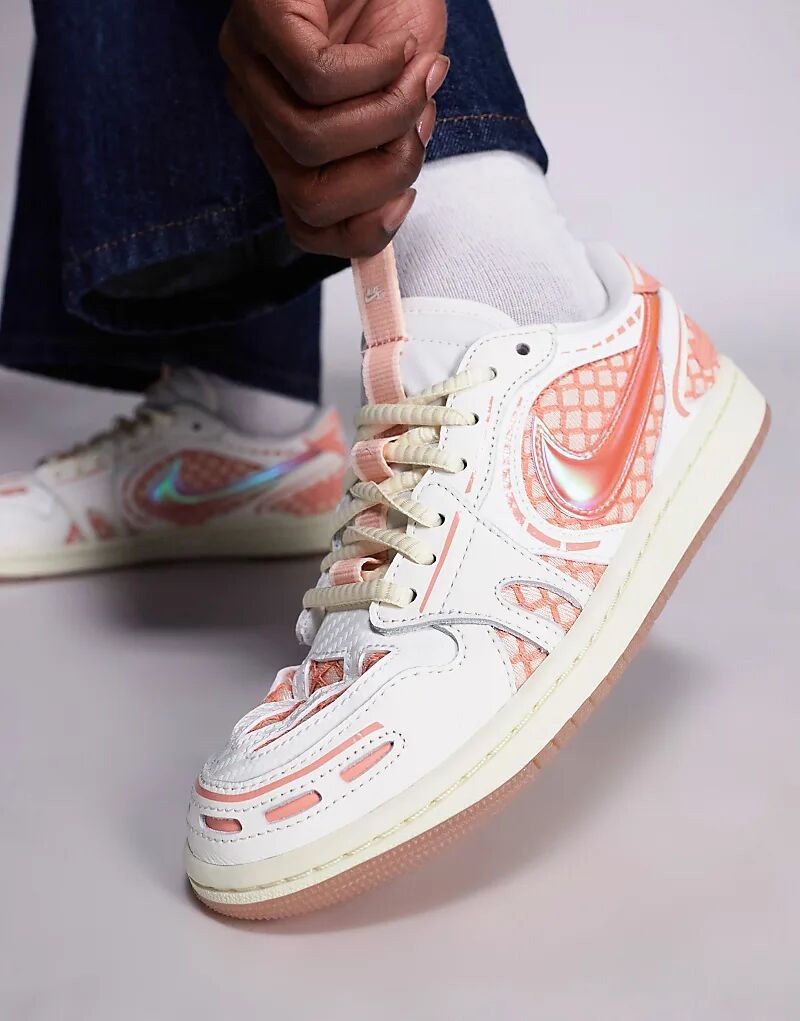 Кроссовки унисекс Nike Air Jordan 1 Method of Make Low розового цвета — фото 3