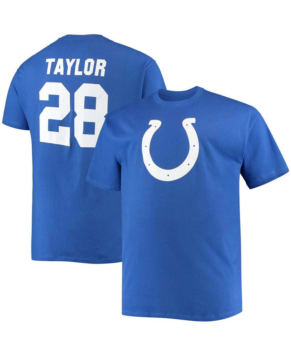 

Мужская футболка Big and Tall Jonathan Taylor Royal Indianapolis Colts с именем игрока и номером Fanatics