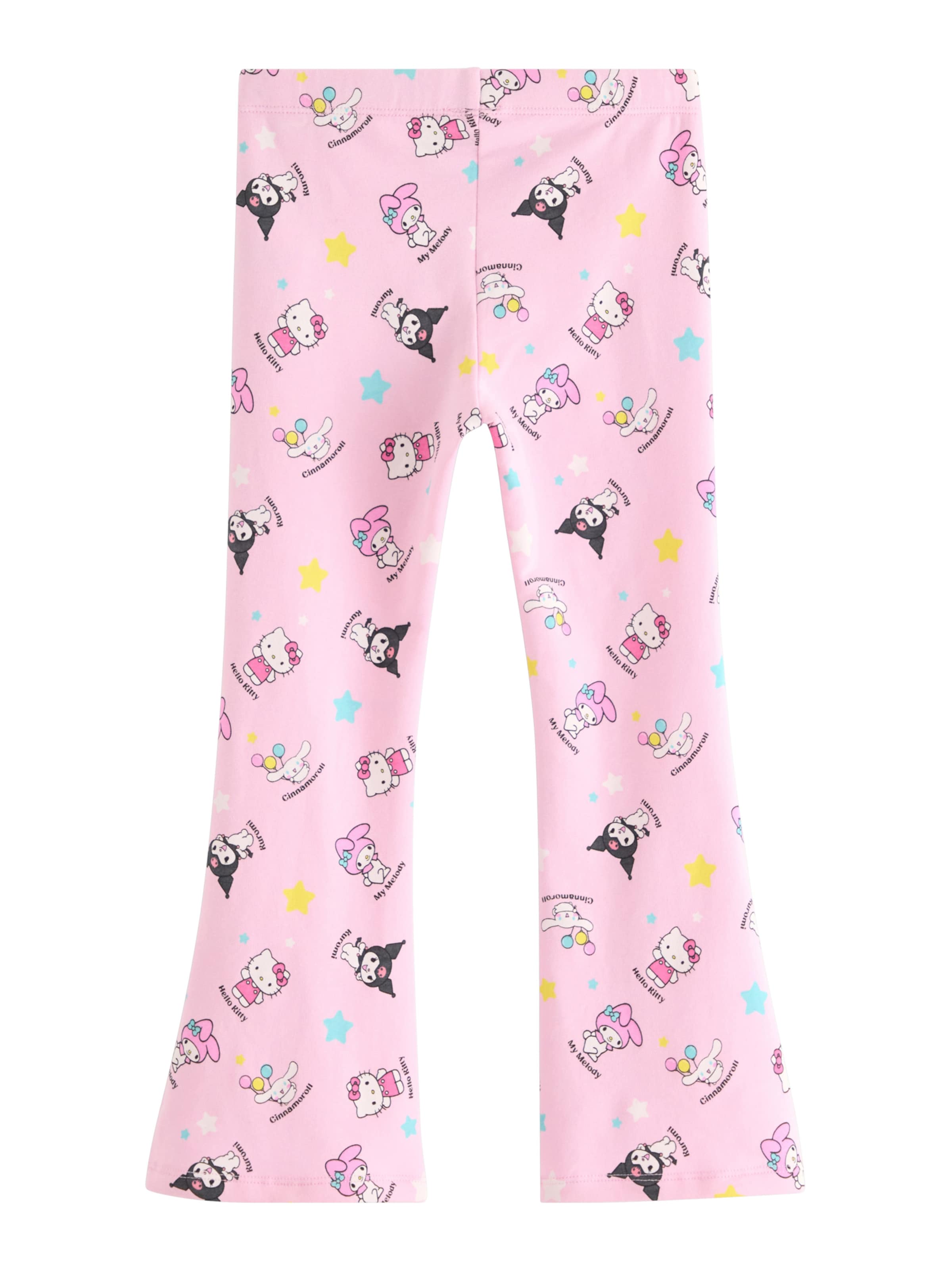 Lindex Леггинсы с расклешенными штанинами 'Hello Kitty' в приглушенном розовом — фото 2