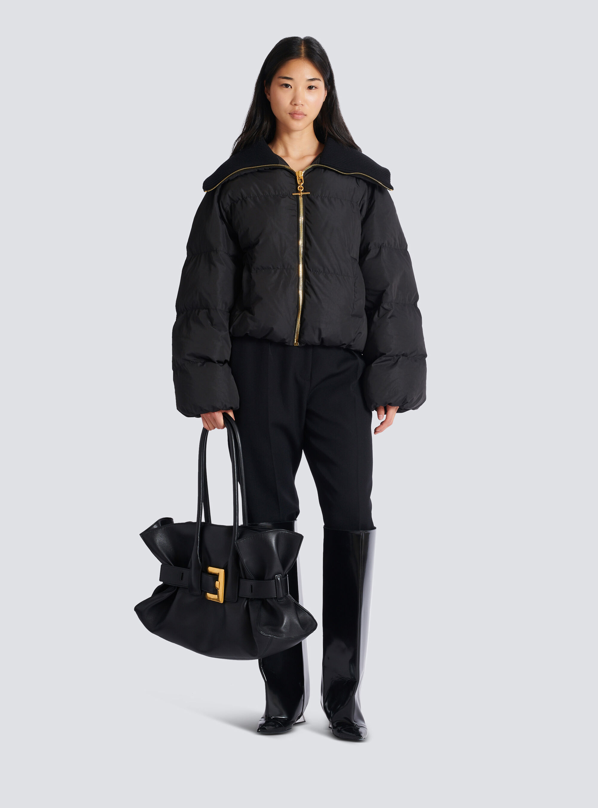 Большая сумка Anthem из телячьей кожи Balmain, черный — фото 2