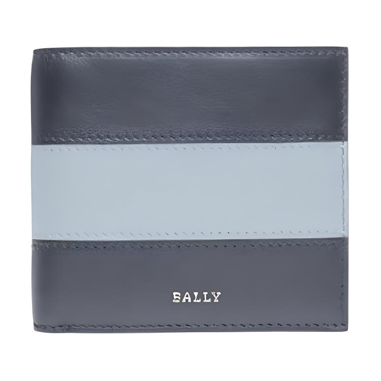 

Кошелёк для монет из кожи коровы мужской синий и чёрный BALLY