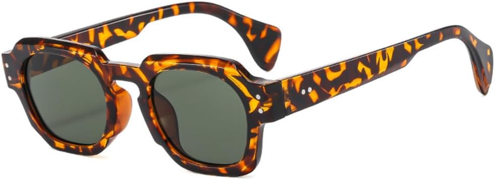 

Модные квадратные женские солнцезащитные очки класса люкс в стиле ретро для мужчин, трендовые солнцезащитные очки UV400, леопардовый принт, один размер LVTFCO, Leopard