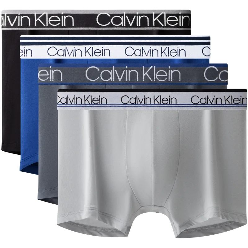 Мужские трусы 4 шт Calvin Klein, ZPB-Space Black/Charcoal Gray/Royal Blue/Coconut Gray