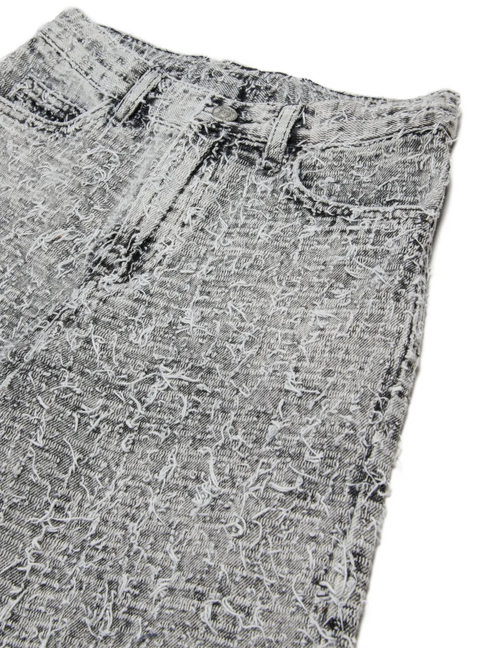 Джинсовые шорты D-argjx-short-j с бахромой Diesel Kids, серый — фото 3