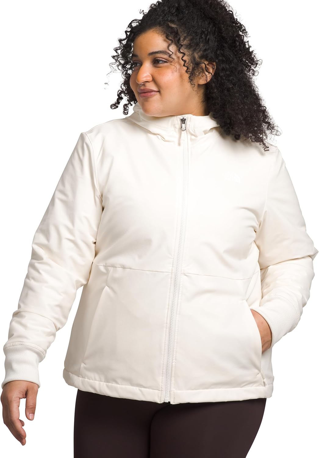 

The North Face Женская куртка-толстовка Shelbe из флиса рашель с капюшоном, цвет белый гардения, размер 2X