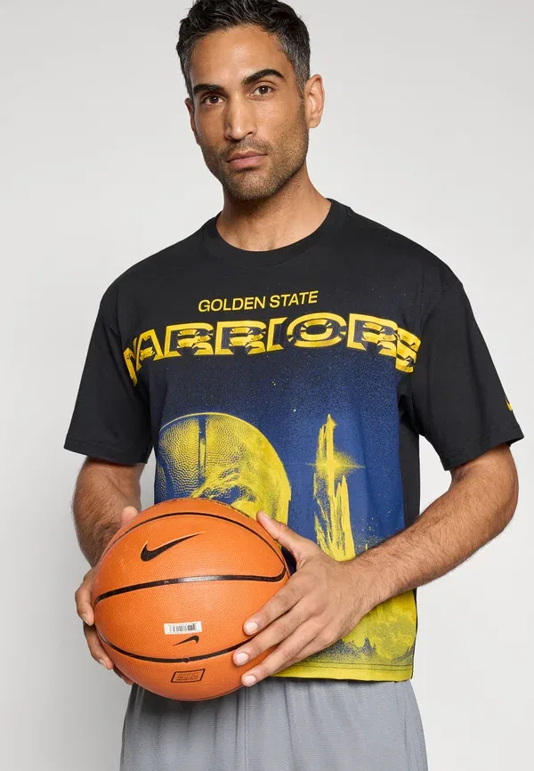 Футболка Nike Performance Golden State Warriors GSW Boxy Club Wear, черный — фото 4