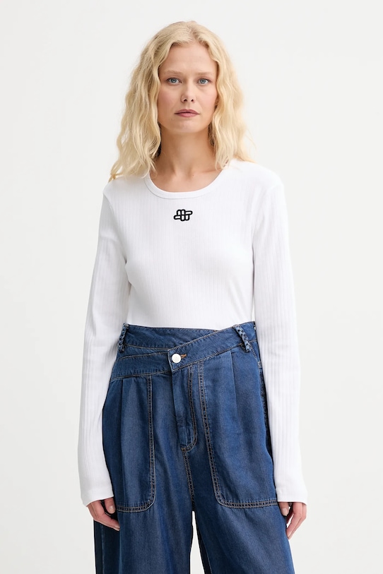 

Хлопковая лонгслив POTE Munthe, белый