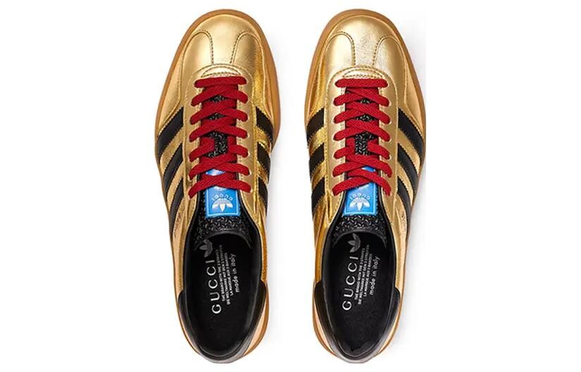 Кроссовки женские Gucci Gazelle, золотой — фото 4