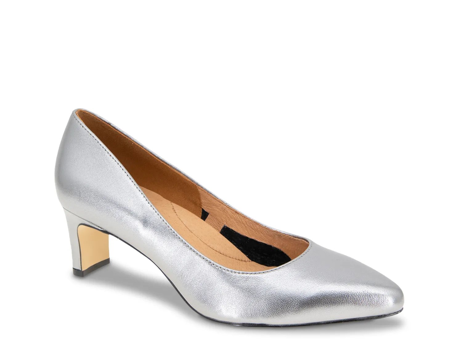 Туфли Andre Assous Wynne Pump, Silver Metallic Leather