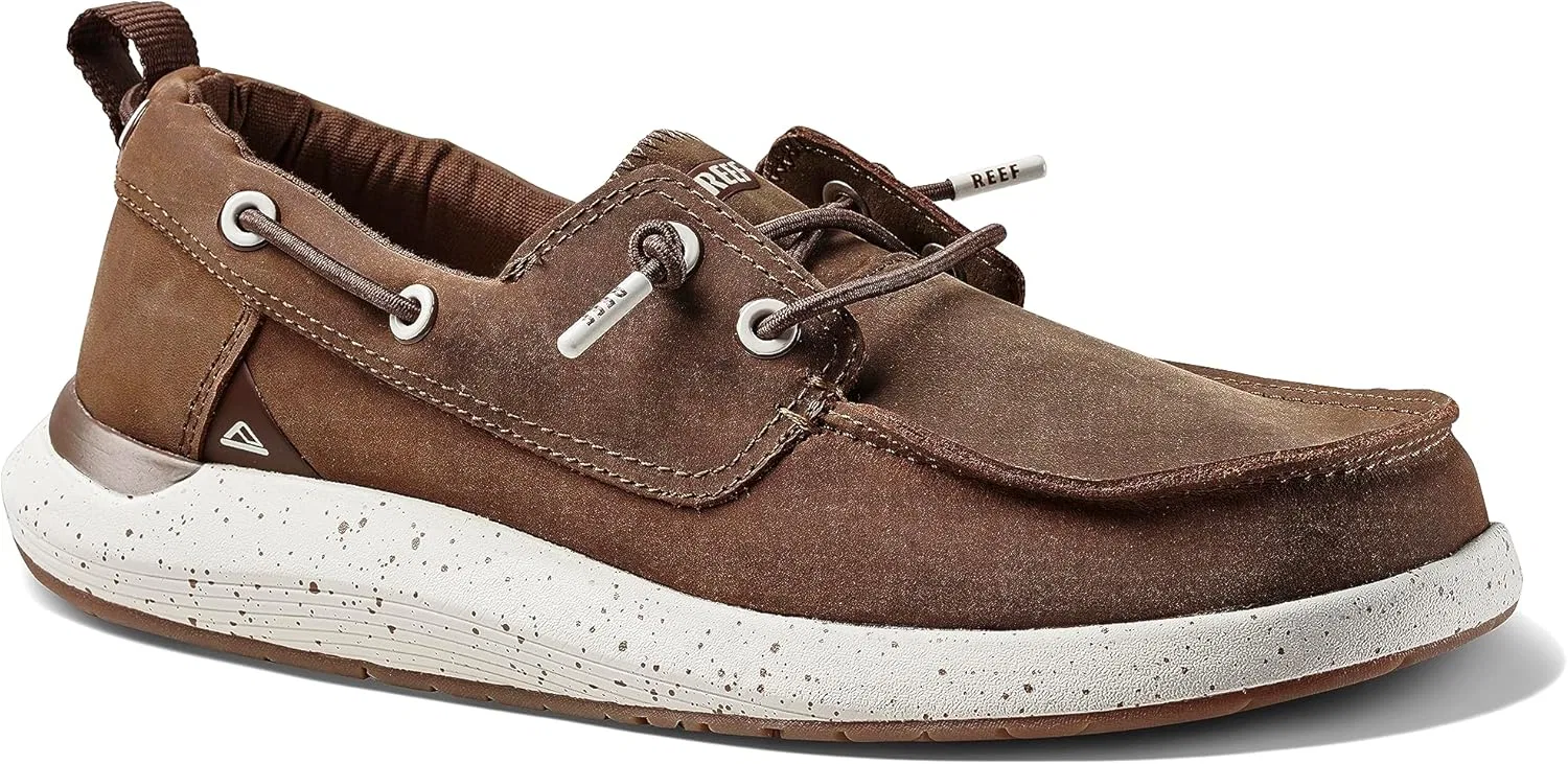 Мужские лодочные туфли Reef Swellsole Pier Le Boat Shoes, Brown — фото 3