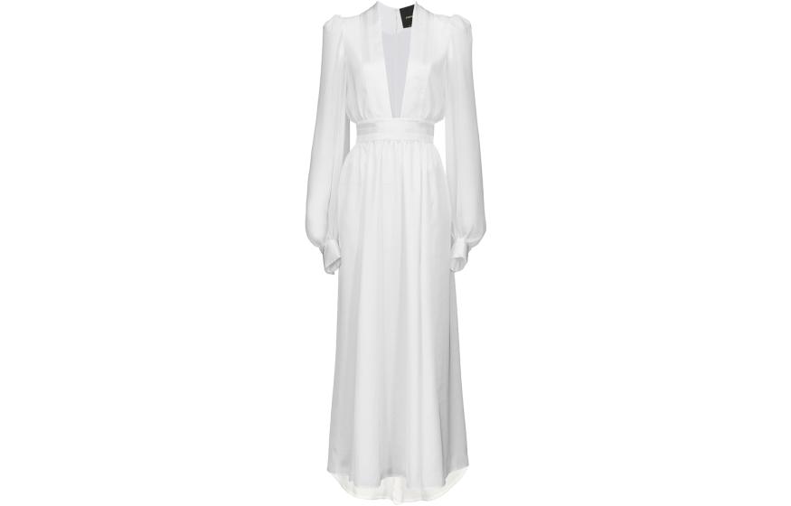 

PINKO Платье с длинными рукавами женское белое