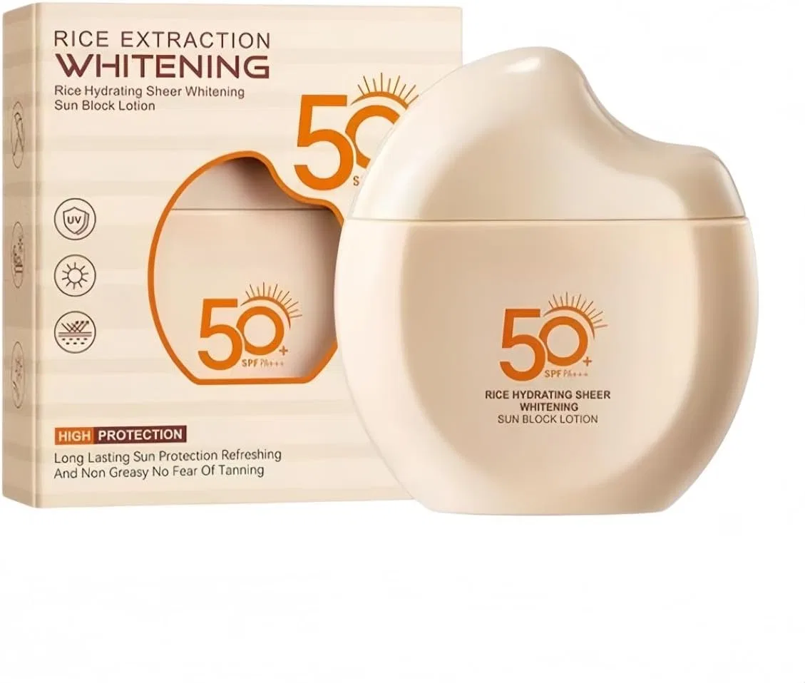 Солнцезащитный лосьон SPF50+ PA++++ с экстрактом риса JoyLWOK 60 г, набор 2 шт