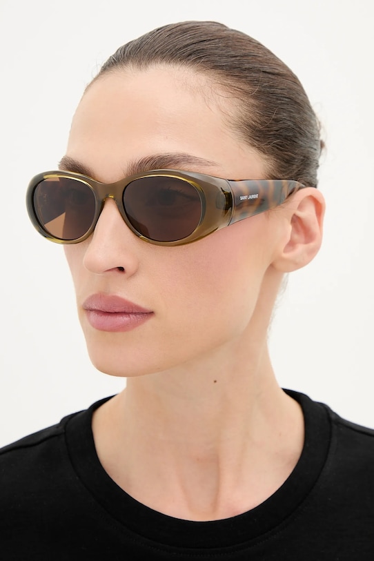 

Солнцезащитные очки Saint Laurent, зеленый