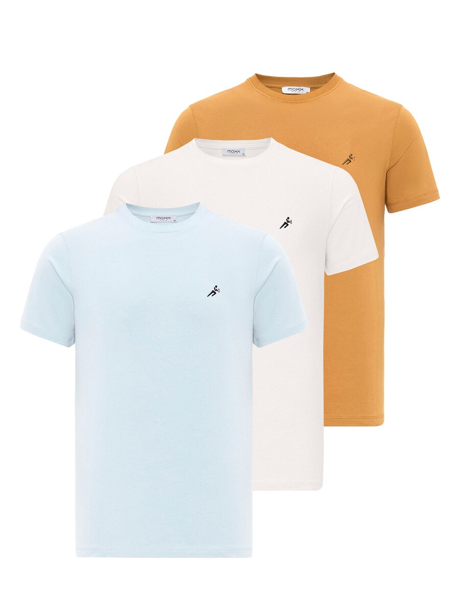 

Рубашка Moxx Paris, цвет Light blue/Pastel orange/White