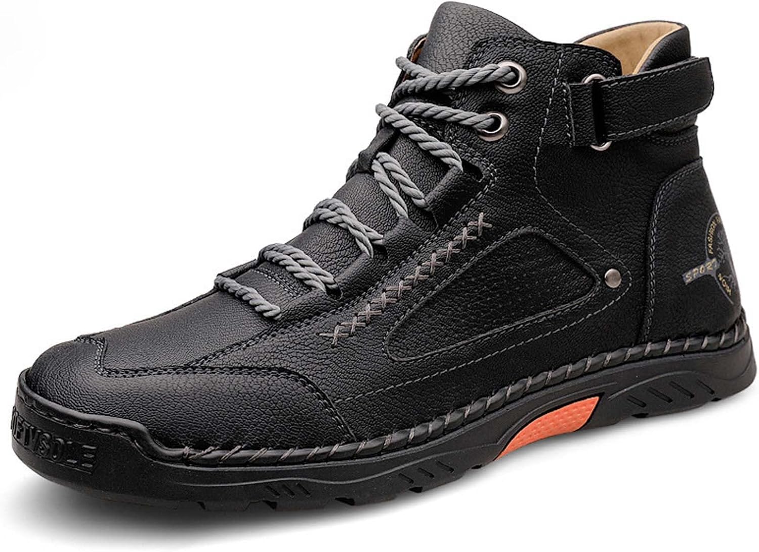 

Мужские повседневные кроссовки для прогулок Удобные с толстой подошвой Легкий дышащий верх Для ежедневной носки Generic, черный