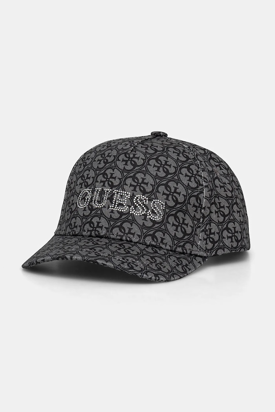 

Детская хлопковая кепка с козырьком Guess, серый
