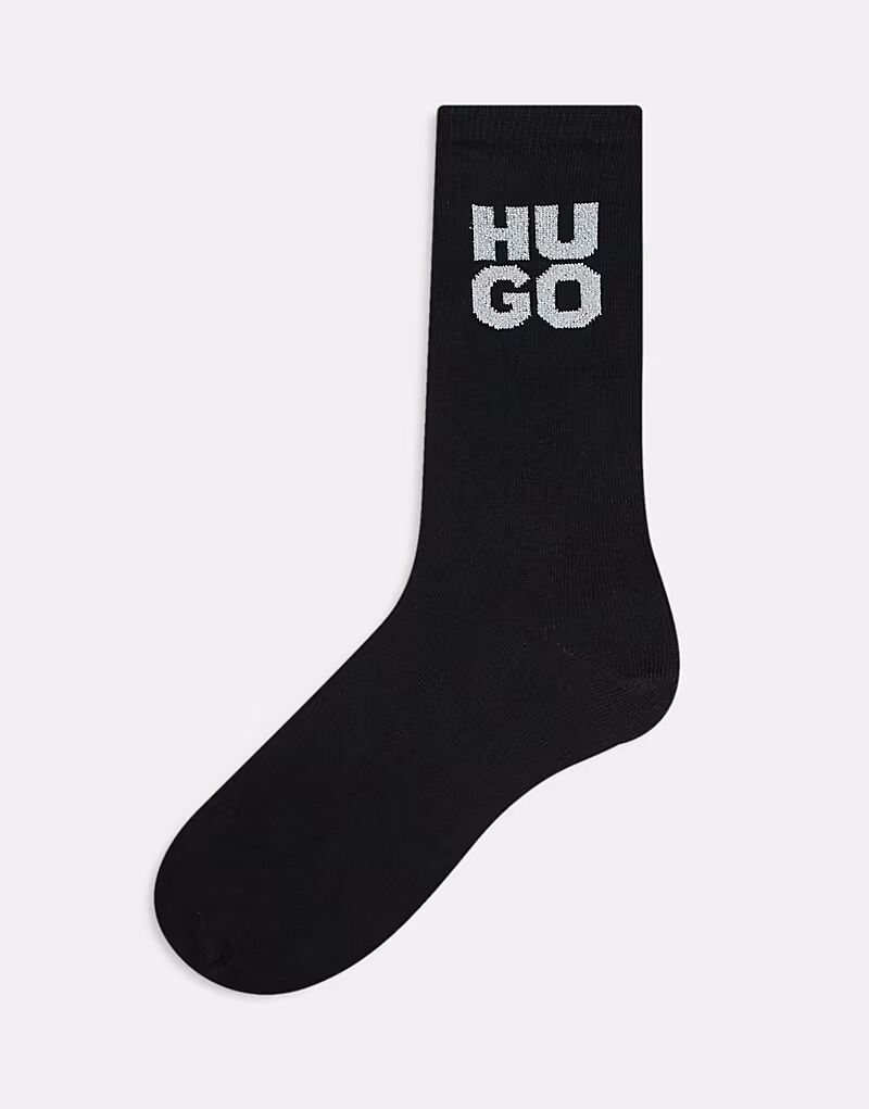 

Подарочный набор из 2 пар носков HUGO Bodywear черного цвета с блестящим логотипом