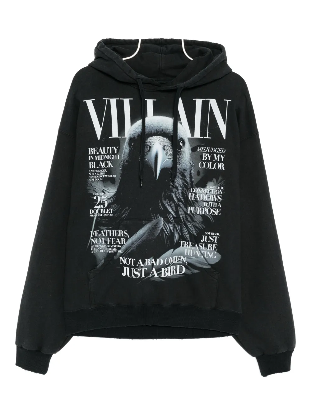 

Худи с графическим принтом Doublet, черный