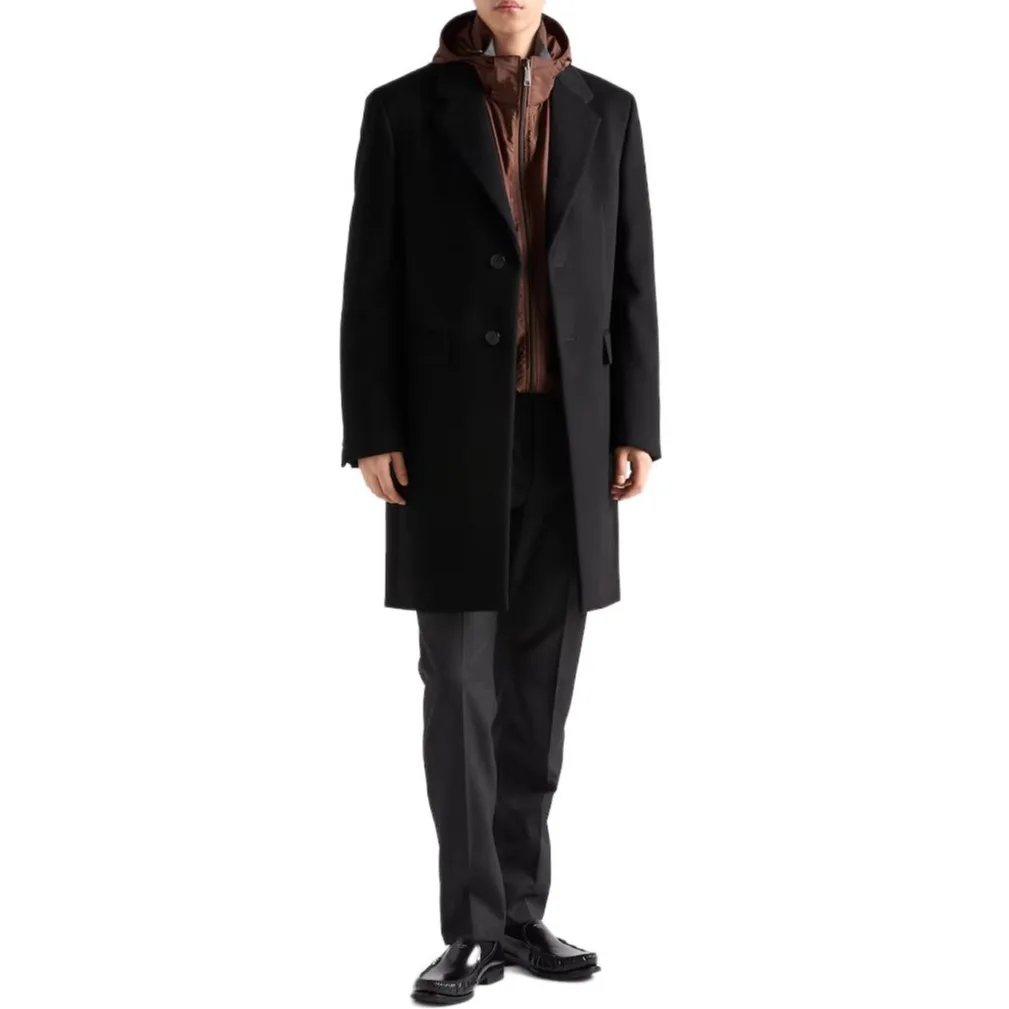 Куртка Re Nylon FW25 PRADA, Cocoa Brown Iron Gray — фото 3