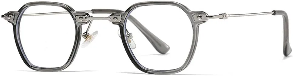 

Популярные модные маленькие женские солнцезащитные очки в стиле ретро с заклепками, мужские солнцезащитные очки с прозрачными градиентными линзами TKKTLLT, Grey Clear