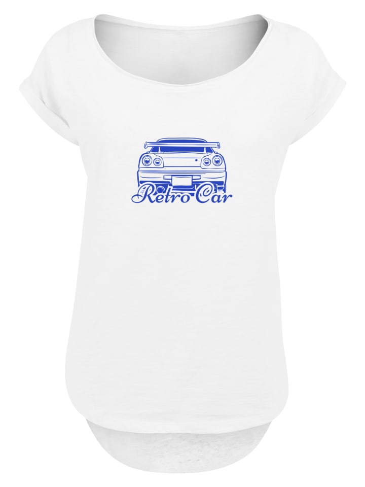 

Удлиненная футболка в стиле ретро-автомобиля в японском уличном стиле белого цвета F4NT4STIC, Белый, Удлиненная футболка в стиле ретро-автомобиля в японском уличном стиле белого цвета F4NT4STIC