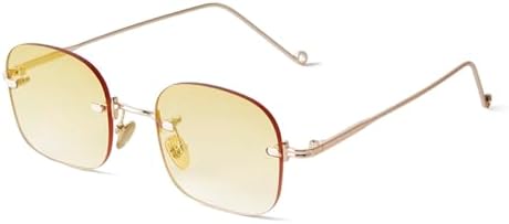 

Солнцезащитные очки в стиле ретро 2027 года, прямоугольные, без оправы, для женщин и мужчин, модные солнцезащитные очки в маленькой оправе, квадратные линзы, женские очки MTZJH, C2 Yellow