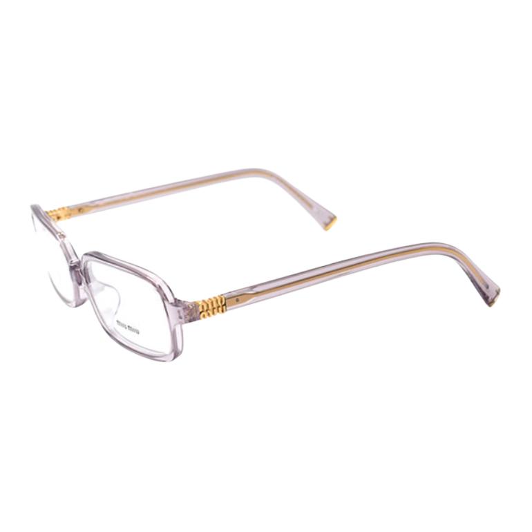 

MIU MIU Очки для зрения Plate Square женские прозрачные светло-фиолетовые