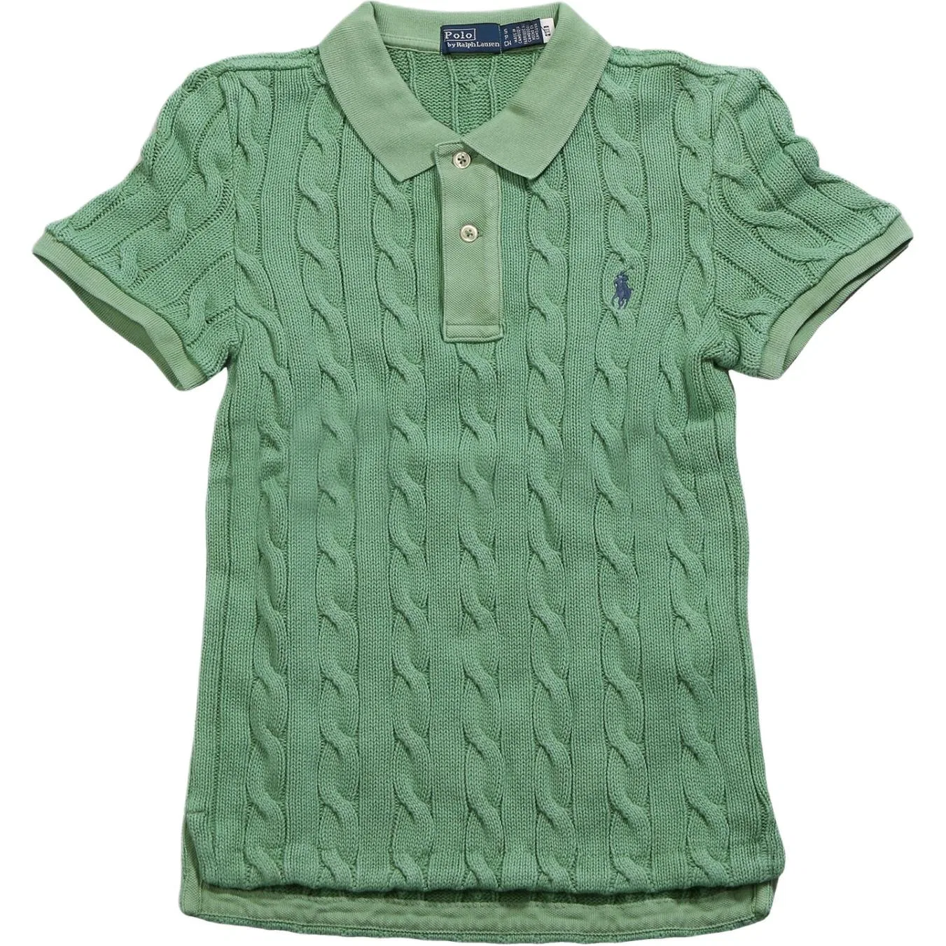 Вязаное поло Polo с вышитым пони Polo Ralph Lauren, Green