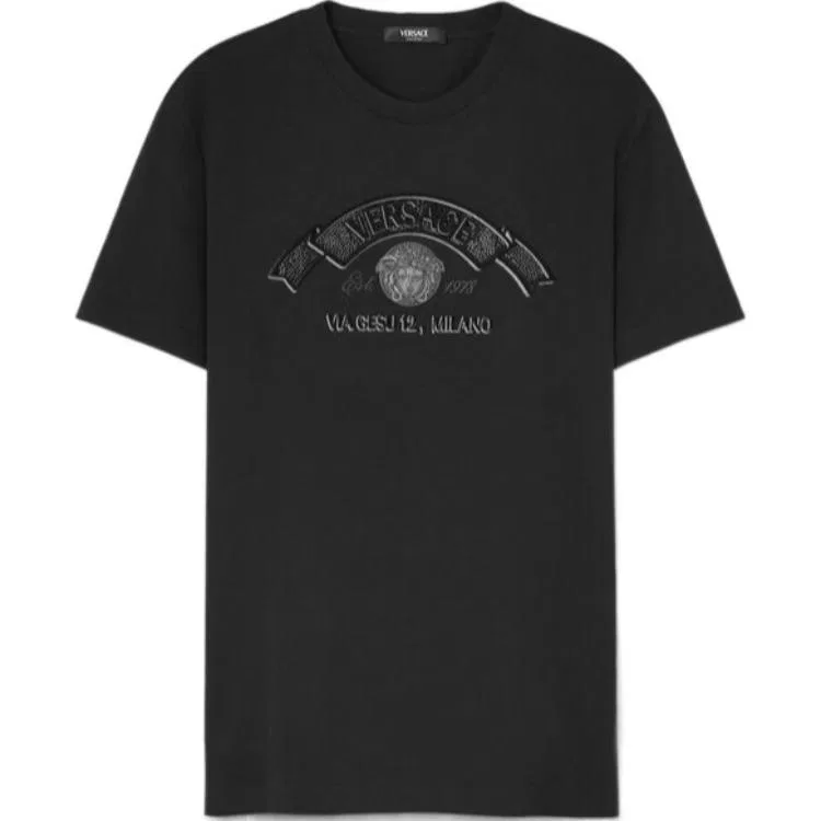 Футболка с принтом VERSACE Black