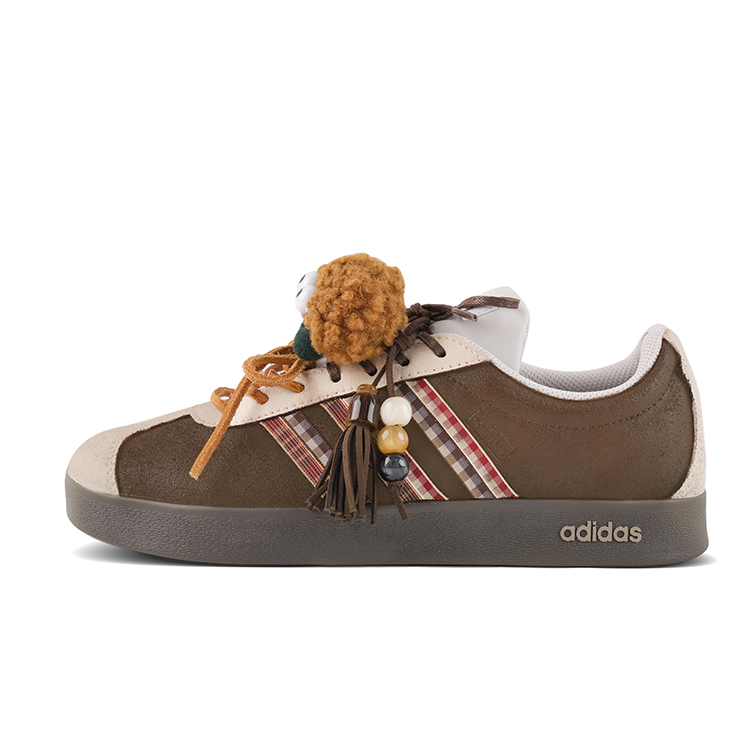 

Adidas Кроссовки VL COURT 20 с амортизацией, износостойкие, в стиле немецкой армии, унисекс, коричнево-бежевые