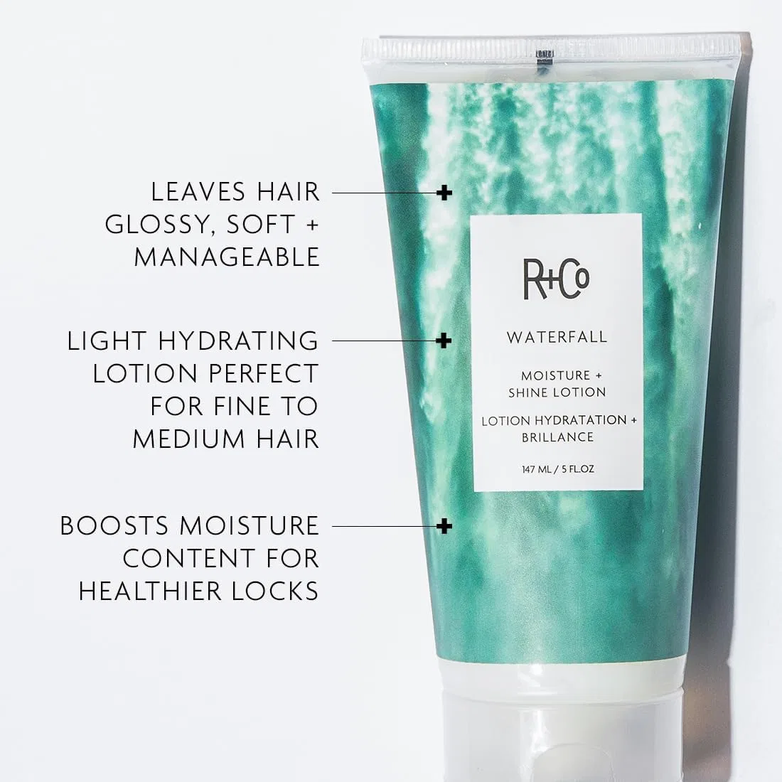 Лосьон для волос Waterfall Moisture and Shine R+Co, 5 fl oz — фото 2