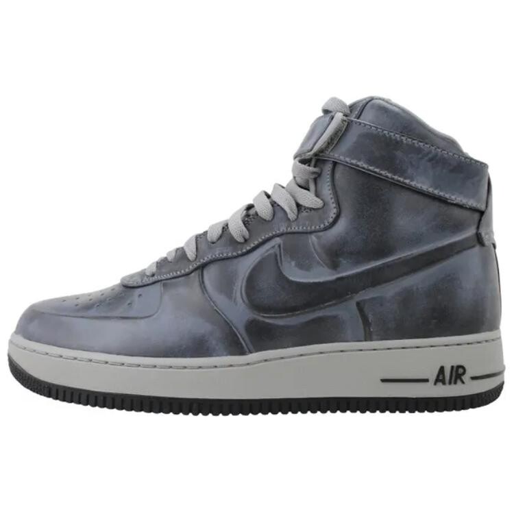 Кроссовки Nike Air Force 1 Skateboarding Shoes Unisex High-top Gray/Blue, серый/синий