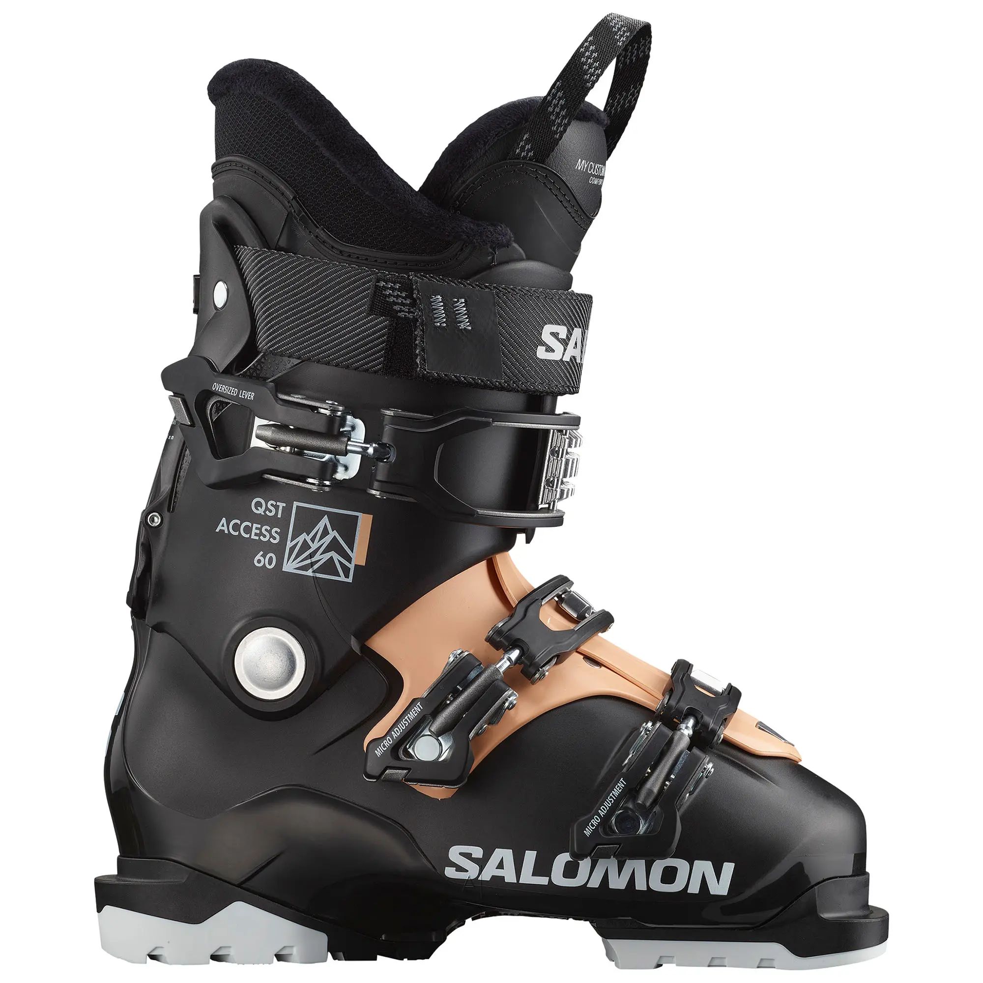 

Женские горнолыжные ботинки QST Access 60 '24 Salomon, Black/Sand/White
