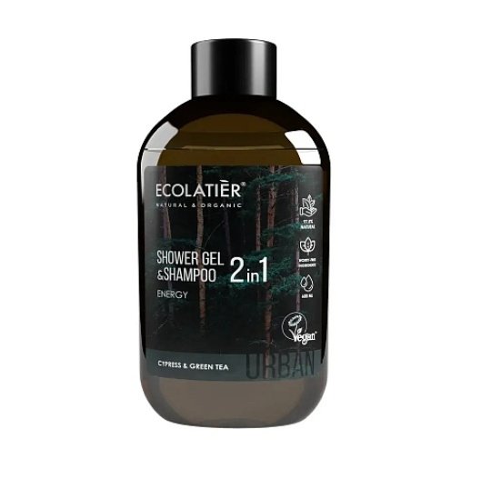 

Ecolatier, Гель для душа и шампунь 2в1 Энергия, 600 мл