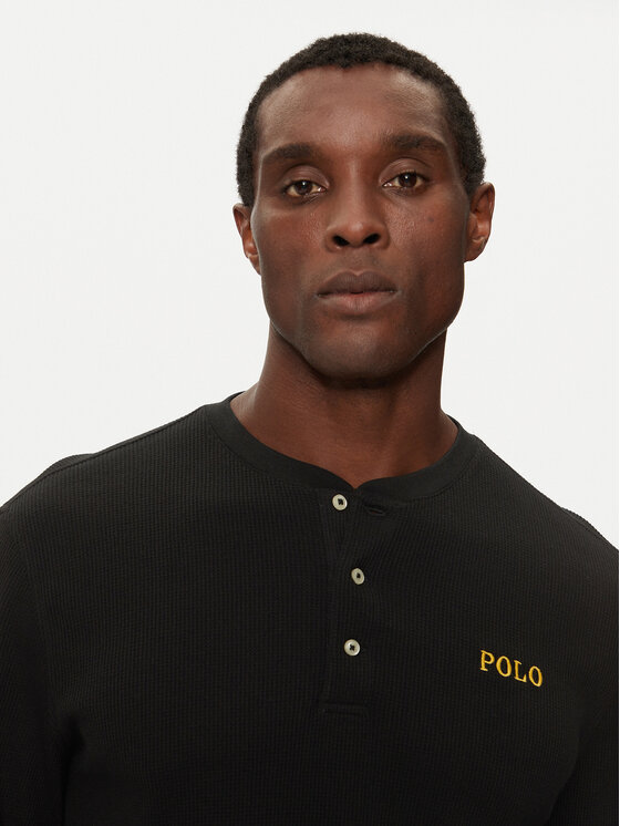 Лонгслив slim fit 714950609003 Polo Ralph Lauren, черный — фото 3