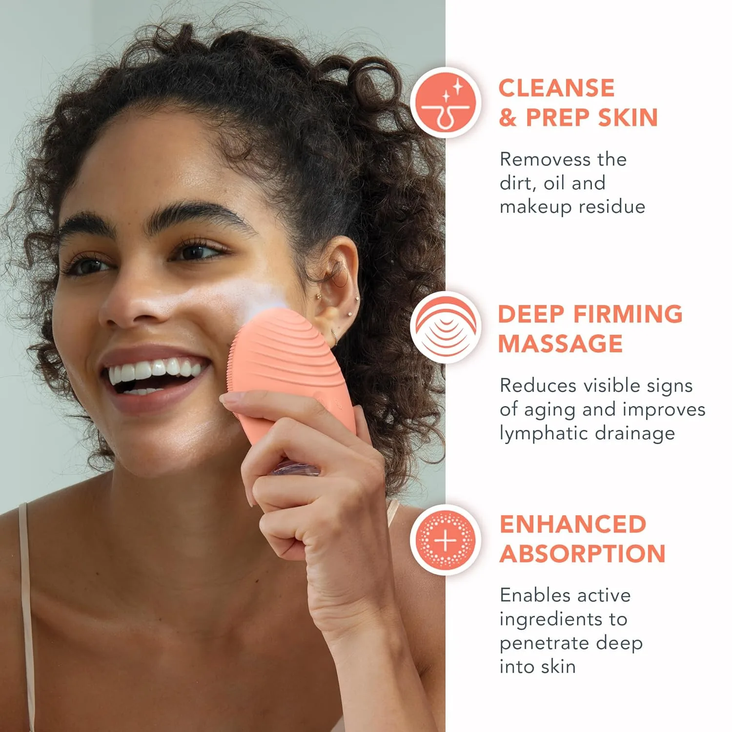 Foreo Luna 4 щетка для очищения лица, массажер для упругости кожи, антивозрастной уход, усиливает впитывание косметики, простой уход за кожей, Set — фото 3