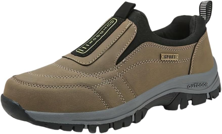 

Дышащие слипоны с поддержкой свода стопы для мужчин - идеально подходят для активного отдыха круглый год, удобные мужские текстильные слипоны для ходьбы Hhhchpm, хаки