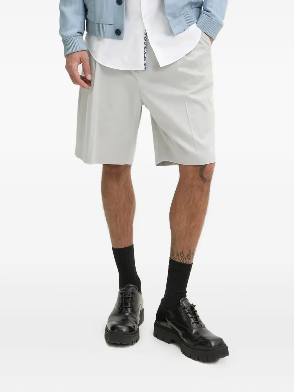 

Шорты со складками Hugo, серый