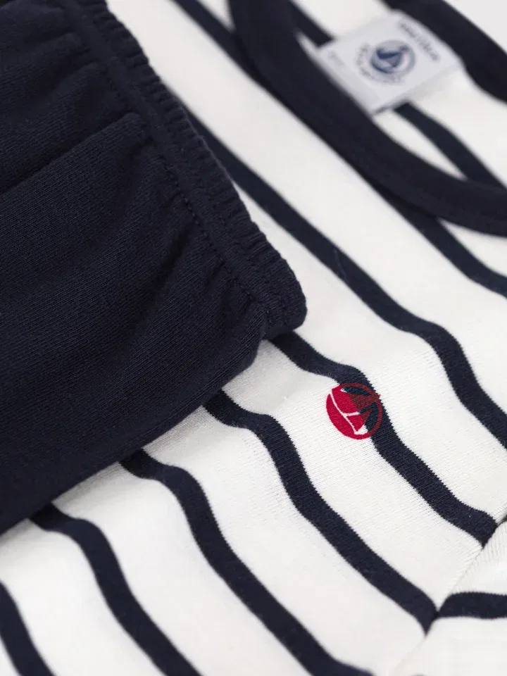 Пижама с принтом PETIT BATEAU, белый/черный — фото 3