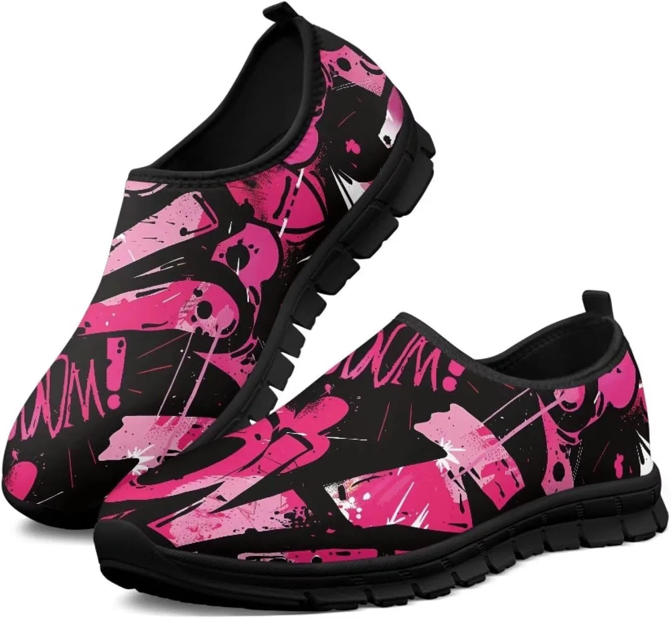 Кроссовки для ходьбы мужские Slip-On Boom Graffiti Doojoayie