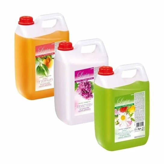 

3 х ЖИДКОЕ МЫЛО 5 КГ, ПЕРСИК, ПОЛЕВЫЕ ЦВЕТЫ, аромат сирени, Ligia