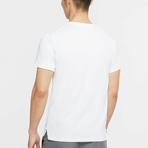 Футболка dri fit печать тренировочные короткий рукав Nike, белый — фото 4