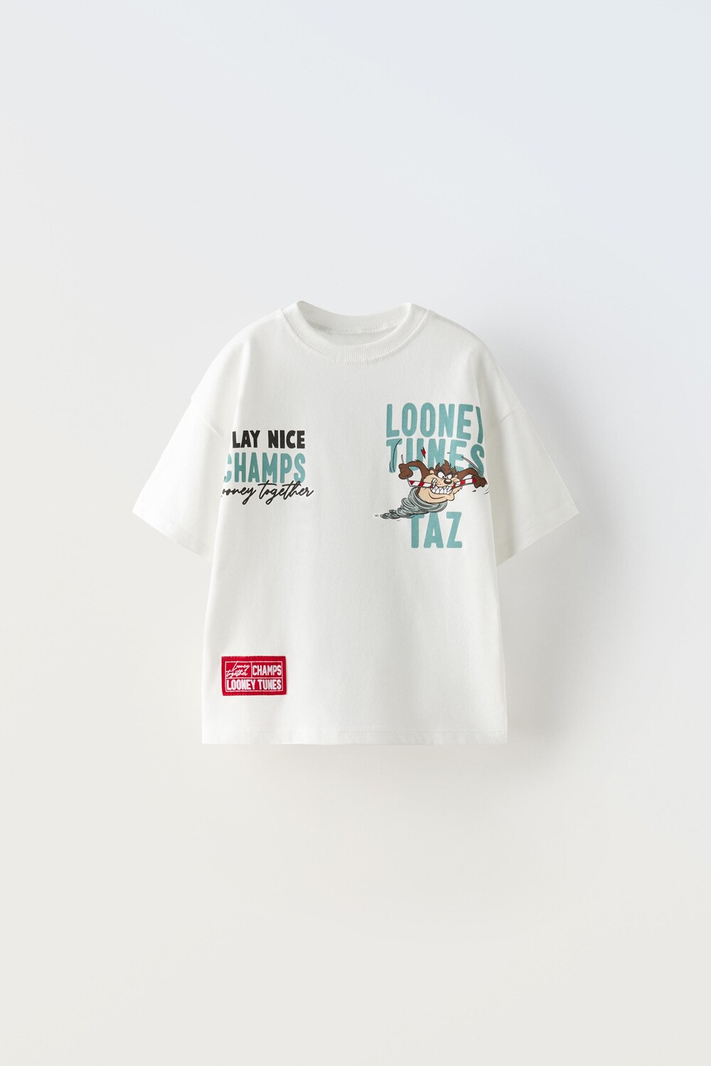 

футболка с этикеткой looney tunes ZARA, белый