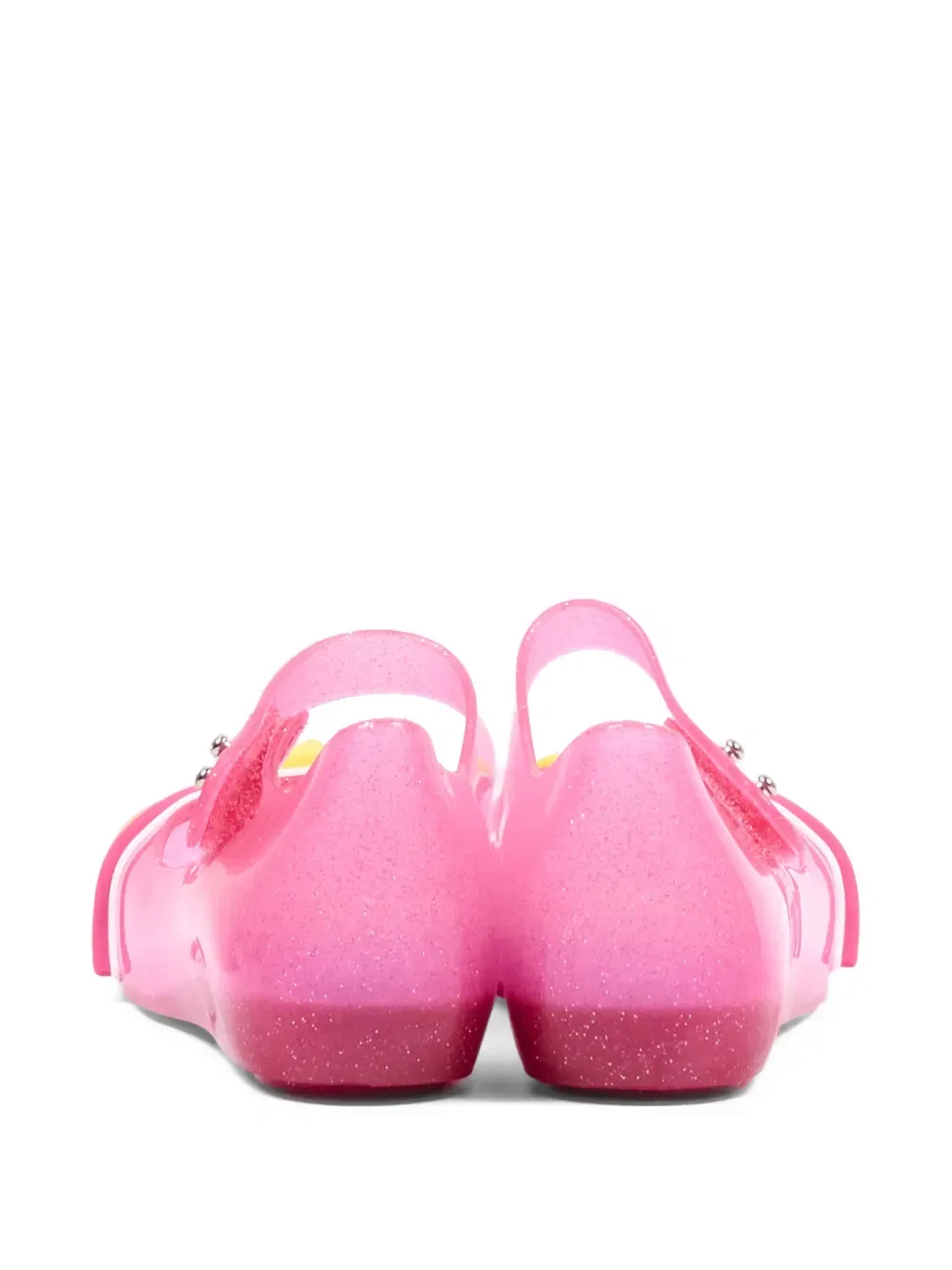 Балетки со звездным узором и блестками Mini Melissa, розовый — фото 4
