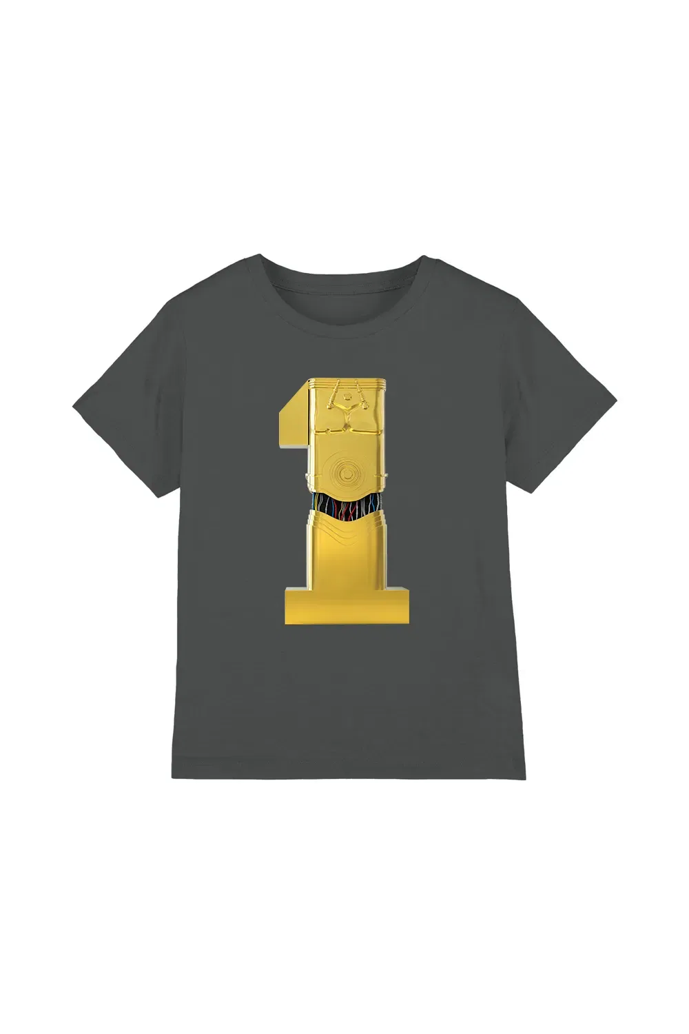 Детская футболка с C-3PO Star Wars, антрацитовый