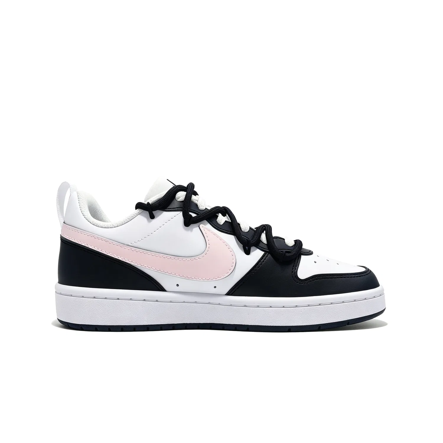 Кроссовки детские Nike Court Borough White Peach Bubble Black — фото 3