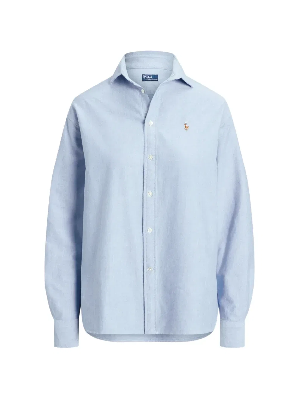 Рубашка оксфорд с вышивкой pony Polo Ralph Lauren, синий