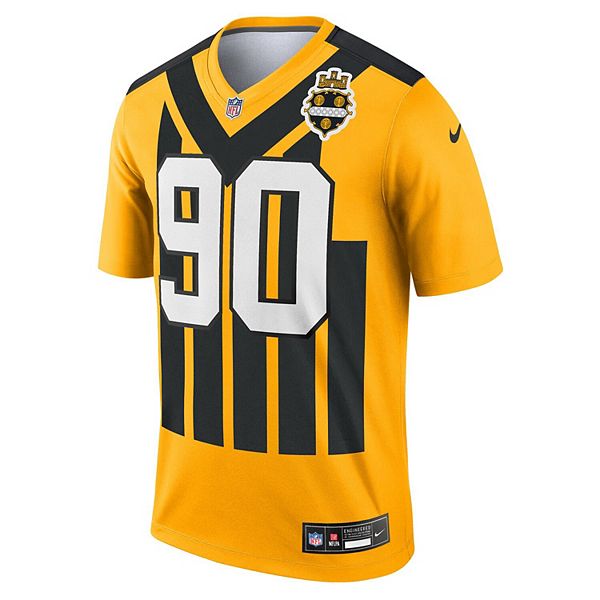 Топ игрока Men's tj watt gold pittsburgh steelers alternate 1933 throwback legend player performance Nike — фото 3